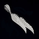 GL Angel Wing Iced Out S925 Silver Moissanite Pendant