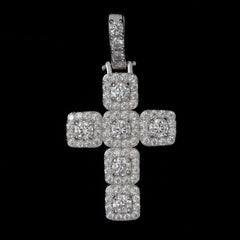 GL Hip Hop Ice Out Moissanite Cross pendant