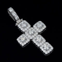 GL Hip Hop Ice Out Moissanite Cross pendant