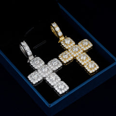 GL Hip Hop Ice Out Moissanite Cross pendant