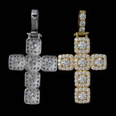 GL Hip Hop Ice Out Moissanite Cross pendant