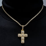 GL Hip Hop Ice Out Moissanite Cross pendant