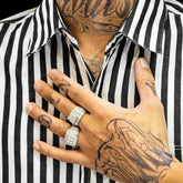 GL Top Quality Iced Out Jewelry VVS Moissanite Hip Hop Men Ring