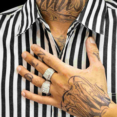 GL Top Quality Iced Out Jewelry VVS Moissanite Hip Hop Men Ring