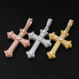 【US 3 Days Delivery】GL Iced Out Hip Hop Rapper Jewelry VVS Diamond Moissanite Cross Pendant