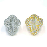 GL Cross Moissanite 925 Sterling Silver Hip Hop Ring