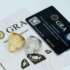 GL Cross Moissanite 925 Sterling Silver Hip Hop Ring