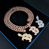 GL Iced Out Silver VVS Moissanite Hip Hop Individual Letter "K B J" Pendant