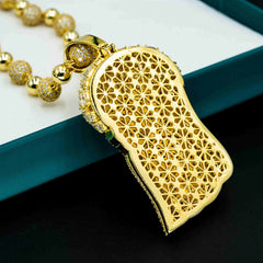 GL Ice Out Moissaite Oversized Jesus Pendant