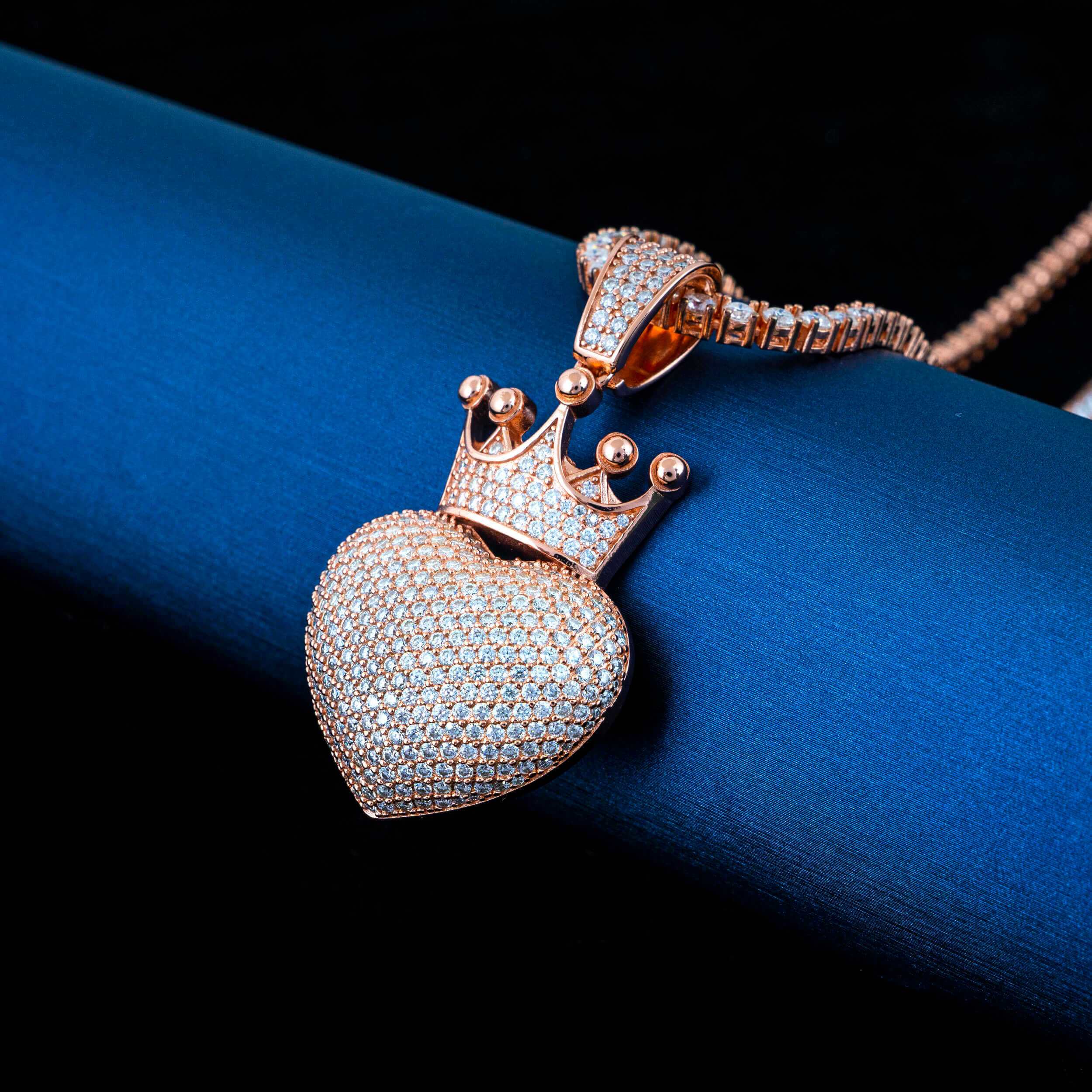 fine jewelry moissanite cute gold paw heart necklace custom women heart diamond pendant