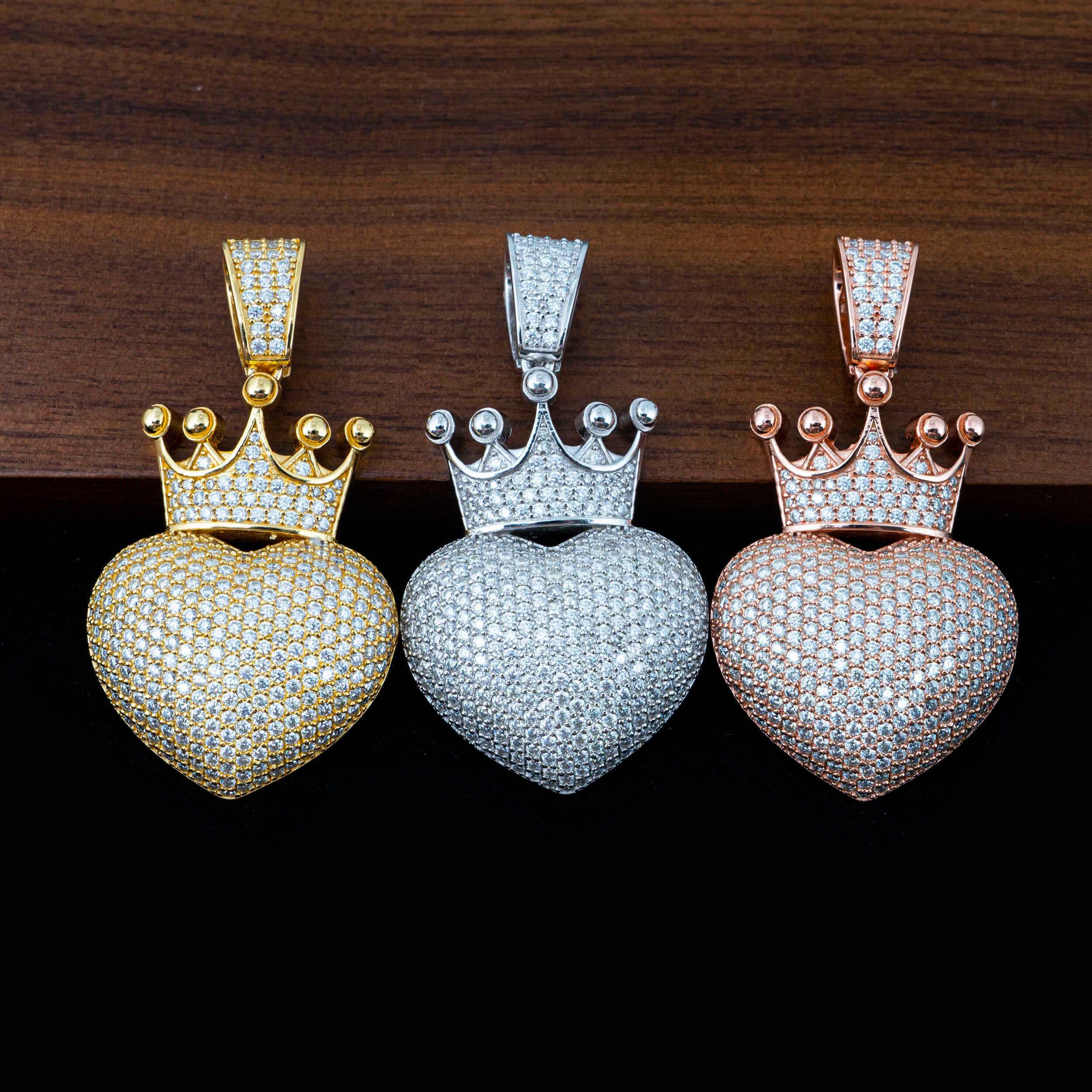 fine jewelry moissanite cute gold paw heart necklace custom women heart diamond pendant