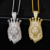 GL Rapper Rock Moissanite Silver custom lion head pendant