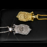 GL Rapper Rock Moissanite Silver custom lion head pendant