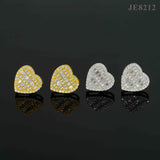 GL Heart Shape Emerald Round Cut S925 Moissanite Diamond Earring