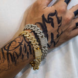 13.6mm Hip Hop Brass Zircon Cuban Chain