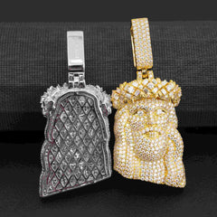 GL Ice Out Silver Full Moissanite Jesus Pendant