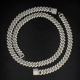 13.6mm Hip Hop Brass Zircon Cuban Chain