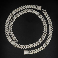 13.6mm Hip Hop Brass Zircon Cuban Chain