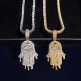 Encrusted with diamonds eye pendant