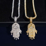 Encrusted with diamonds eye pendant