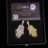 Encrusted with diamonds eye pendant