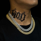 12.6mm hip-hop cuban chains made of Brass and AAAAA Zircon jewelry.