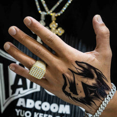 GL Three-dimensional Square Moissanite Hip Hop Ring