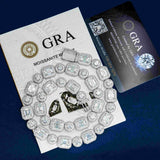 GL 10MM Round&Rmerald Cut Moissanite Luxury Chain