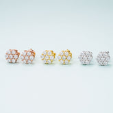 GL Hip Hop Earrings 925 Sterling Silver Moissanite Stud Earrings