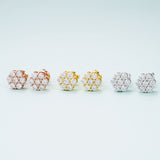 GL Hip Hop Earrings 925 Sterling Silver Moissanite Stud Earrings