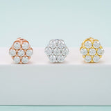 GL Hip Hop Earrings 925 Sterling Silver Moissanite Stud Earrings