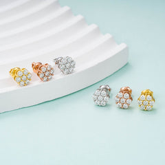 【US 3 Days Delivery】GL Hip Hop Earrings 925 Sterling Silver Moissanite Stud Earrings