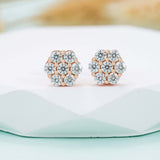 GL Hip Hop Earrings 925 Sterling Silver Moissanite Stud Earrings