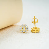 GL Hip Hop Earrings 925 Sterling Silver Moissanite Stud Earrings