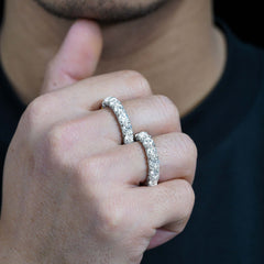 GL 925 Sterling Silver Gold Plated Round Moissanite Engagement Ring