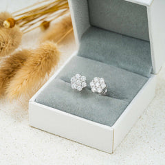 【US 3 Days Delivery】GL Hip Hop Earrings 925 Sterling Silver Moissanite Stud Earrings