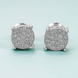 GL 925 Sterling Silver VVS Round Cut Moissanite Classic Stud Earring