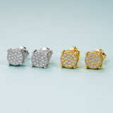 GL 925 Sterling Silver VVS Round Cut Moissanite Classic Stud Earring