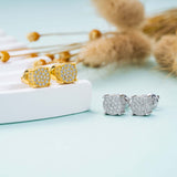 GL 925 Sterling Silver VVS Round Cut Moissanite Classic Stud Earring