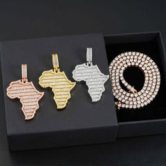 GL Silver Moissanite Continental Plate Shaped Pendant