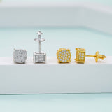 GL 925 Sterling Silver VVS Round Cut Moissanite Classic Stud Earring