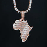 GL Silver Moissanite Continental Plate Shaped Pendant