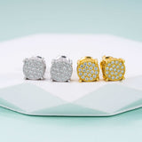 GL 925 Sterling Silver VVS Round Cut Moissanite Classic Stud Earring