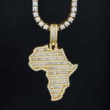 GL Silver Moissanite Continental Plate Shaped Pendant