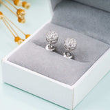 GL Hiphop Jewelry 925 Sterling Silver VVS Round Cut Moissanite Stud Earrings