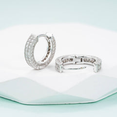 GL High Quality 925 Sterling Silver VVS Round Cut Moissanite Stud Earring