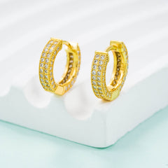 GL High Quality 925 Sterling Silver VVS Round Cut Moissanite Stud Earring