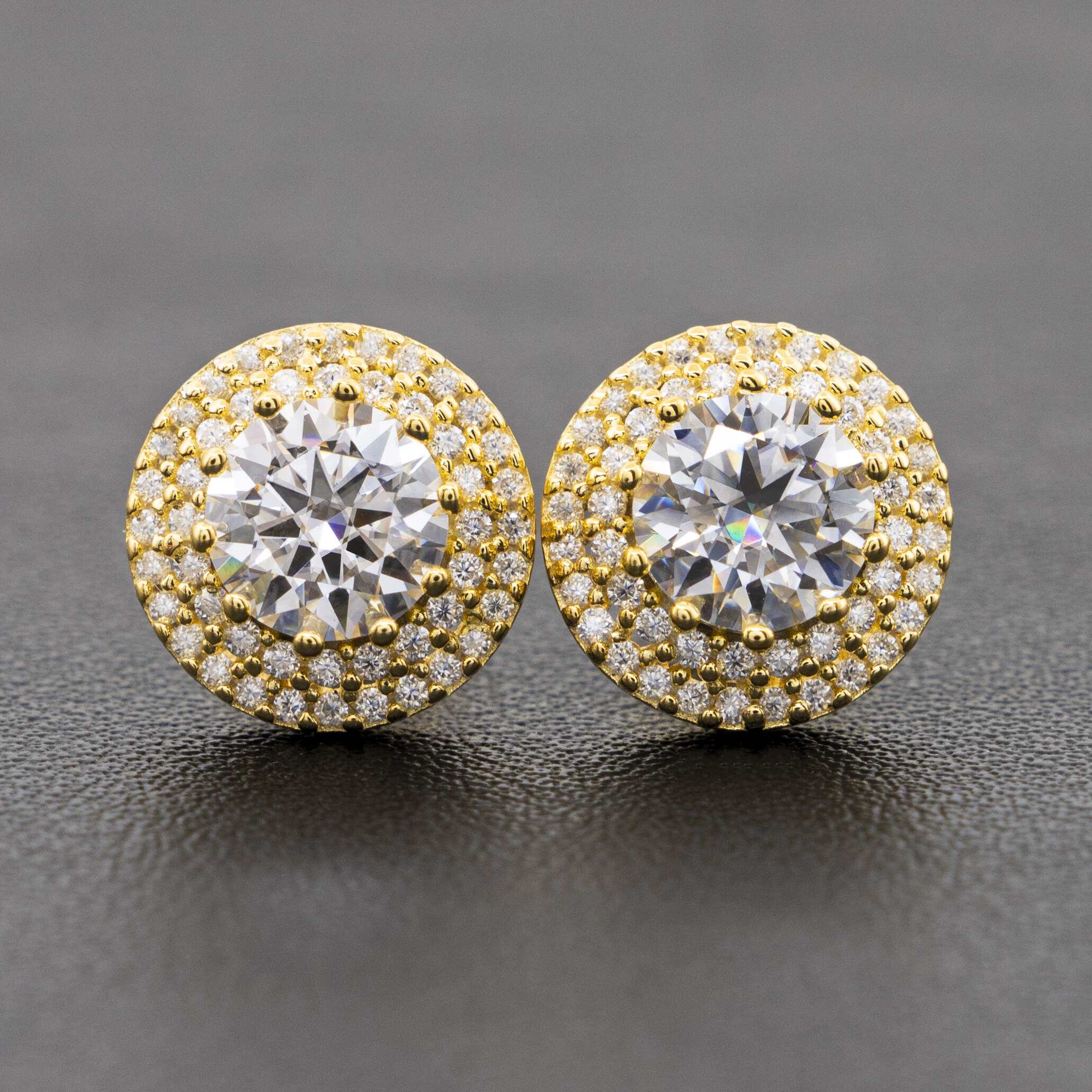 Hip Hop Jewelry 925 Silver VVS Moissanite Diamond Trendy Stud Earrings