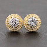 Hip Hop Jewelry 925 Silver VVS Moissanite Diamond Trendy Stud Earrings