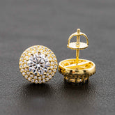 Hip Hop Jewelry 925 Silver VVS Moissanite Diamond Trendy Stud Earrings